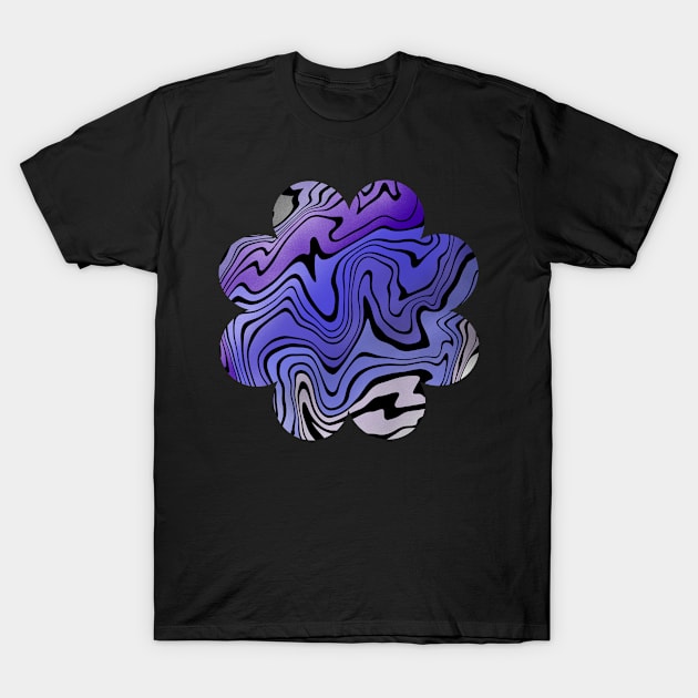 Purple Waves T-Shirt by NMartworks